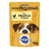 Ração Úmida Pedigree Sachê Frango Ao Molho Para Cães Adultos De Raças Pequenas - 100 G