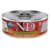 Ração Úmida Lata Farmina N&amp;d Quinoa Skin &amp; Coat Arenque &amp; Coco Para Gatos Adultos - 80 G