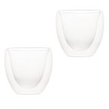 Conjunto 02 Copos Para Café Dupla Parece De Vidro Heart 80ml Lyor