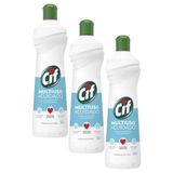 Kit 3 Limpadores Cif Multiuso + Cuidado 500ml Cada