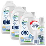 Kit 3 Sabão Líquido Omo Puro Cuidado Para Diluir 500ml Cada + Garrafa
