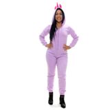 Pijama Unicórnio Soft Com Capuz Adulto  G