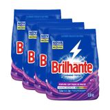 Kit 4 Lava Roupas Em Pó Brilhante Roupas Brancas E Coloridas Cuidado Total 1,6kg