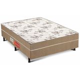 Cama Box Conjugado Casal Colchao Ortopedico Unipremium Class Clean 138x188x40 Polar