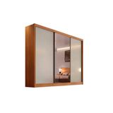 Guarda Roupa Casal 3 Portas De Correr E 6 Gavetas C 1 Espelho Spazzio Plus Freijo Fendioff Novo Horizonte