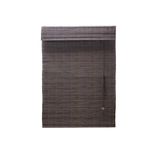 Persiana Bambu Romana Marrom 100 (l) X 220 (a) Cm Cortina Madeira Roman Shade C/ Bandô 1,00 X 2,20