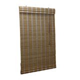 Persiana Bambu Romana Bege 100 (L) X 180 (A) cm Cortina Madeira Roman Shade C/ Bandô 1,00 x 1,80