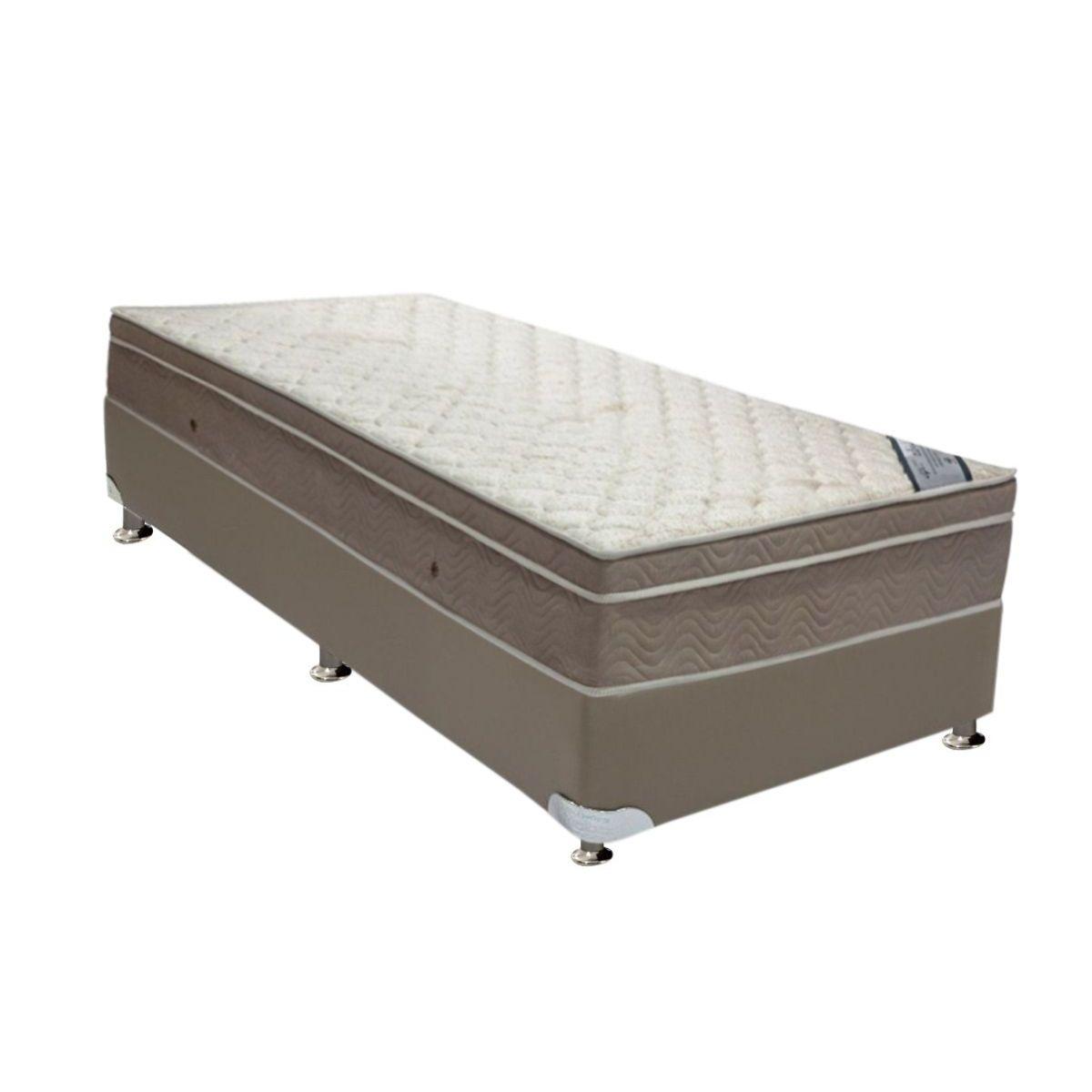 Cama Box Solteiro Colchao Molas Superpocket Ensacadas Ortobom Light Saude Base Crc Suede Clean 88x188