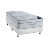 Cama Box Solteiro Colchao Molas Superpocket Ensacadas Ortobom Freedom Base Crc Courano White 88x188