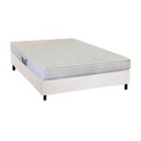 Cama Box Casal Colchao Ortopedico Herval Ag65 Frontier Base Crc Courano White 138x188