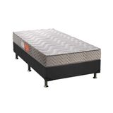 Cama Box Solteiro Colchao Espuma Paropas D45 Pasquale Clean Base Crc Suede Gray 88x188