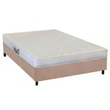 Cama Box Casal Colchao Ortopedico Herval Ag65 Frontier Base Crc Suede Clean 138x188