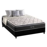 Cama Box Casal Colchao Ortopedico Anjos D28 Ep Anatomico Star Base Crc Suede Black 138x188