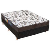 Cama Box Casal Colchao Espuma Polar D33 Perola Base Crc Fantasy Black 138x188