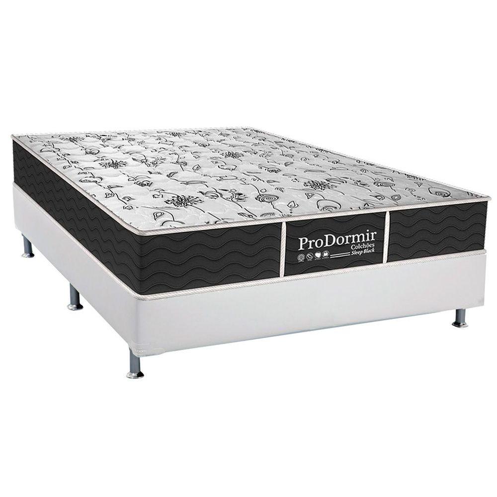 Cama Box Viuva Colchao Molas Probel Prolastic Prodormir Sleep Base Crc Courano Branco 128x188