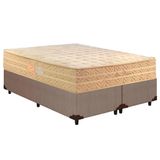 Cama Box Queen Colchao Molas Paropas Masterpocket Ensacadas Star Dream Base Crc Linhao Bege 158x198