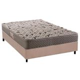 Cama Box Casal Colchao Ortopedico Herval Ag65 Fort Base Crc Suede Clean 138x188