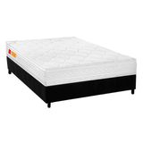 Cama Box Casal Colchao Espuma Orthocrin D33 Royal Plus Base Crc Suede Black 138x188