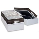 Cama Box Bau Solteiro Colchao Molas Probel Masterpocket Ensacadas Prodormir Evolution Base Crc Courano White 88x188