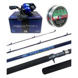 Kit Pesca Maruri Carretilha Rexton + Vara Ce 1,83m 17 Lbs + Linha Mono 100m