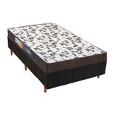 Cama Box Solteiro Colchao Espuma Polar D33 Perola Base Crc Fantasy Black 88x188