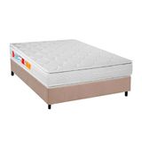 Cama Box Casal Colchao Espuma Orthocrin D45 Royal Plus Base Crc Suede Clean 138x188