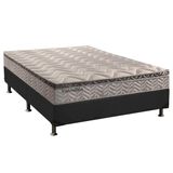 Cama Box Casal Colchao Molas Paropas Masterpocket Ensacadas Esplendido Base Crc Suede Cinza 138x188