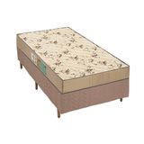 Cama Box Solteiro Colchao Espuma Polar D45 Perola Base Crc Rustico Clean 88x188