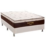 Cama Box Casal Colchao Molas Superpocket Ensacadas Ortobom Sleep King Latex Base Crc Courano Branco 138x188