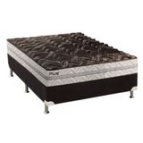 Cama Box Casal Colchao Espuma Paropas D33 Pasquale Plus Base Crc Suede Black 138x188