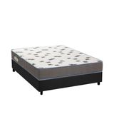 Cama Box Casal Colchao Espuma Ortobom D33 Light Base Crc Suede Gray 138x188