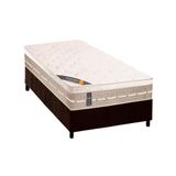 Cama Box Solteiro Colchao Molas Castor Tecnopedic Premium Base Crc Suede Brown 88x188