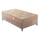 Cama Box Solteiro Colchao Espuma Paropas D33 Pasquale Base Crc Rustico Clean 88x188