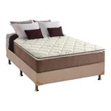 Cama Box Casal Colchao Ortopedico Anjos D28 Ag65 Star Base Crc Suede Clean 138x188