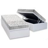 Cama Box Bau Solteiro Colchao Espuma Anjos D33 Orthosono Base Crc Courano White 88x188
