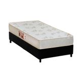 Cama Box Solteiro Colchao Espuma Castor D33 Sleep Max Relax Base Crc Suede Black 88x188