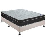 Cama Box Casal Colchao Molas Ortobom Nanolastic Light Selado Base Crc Courano Branco 138x188