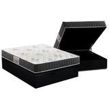 Cama Box Bau Casal Colchao Ortopedico Anjos D28 Ag65 Ortoline Base Crc Suede Black 138x188