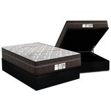 Cama Box Bau Casal Colchao Molas Probel Masterpocket Ensacadas Prodormir Evolution Base Crc Suede Black 138x188