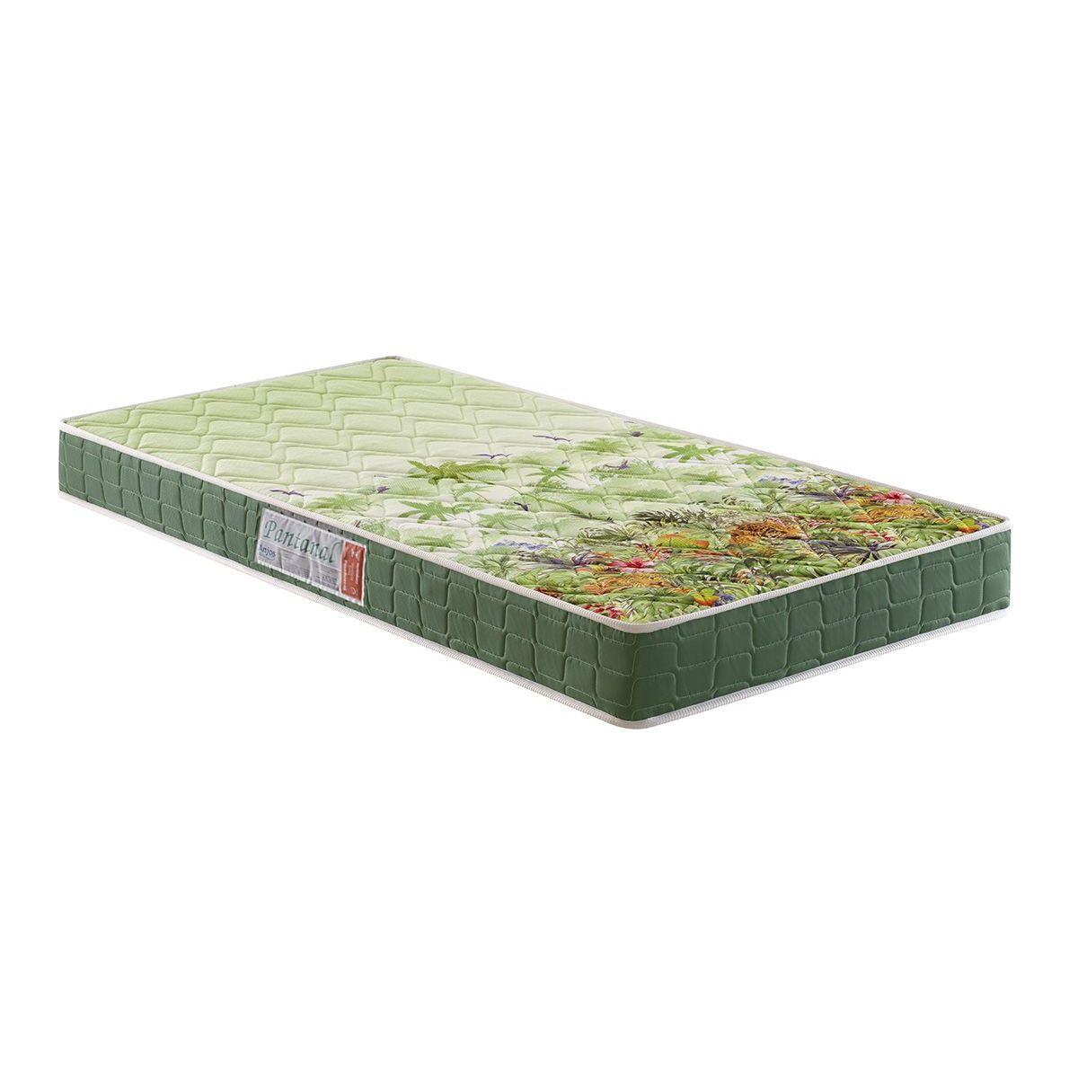 Colchao Solteiro Anatomico D28 Ag 65 Pantanal Green 88x188x17 Anjos