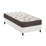 Cama Box Solteiro Colchao Espuma Ortobom D45 Light Saude Ortopilow Base Crc Courano White 88x188