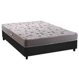 Cama Box Casal Colchao Ortopedico Herval D28 Ep Anatomico Black Base Crc Suede Gray 138x188