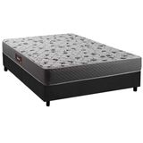 Cama Box Casal Colchao Ortopedico Herval D28 Ag65 Black Base Crc Suede Gray 138x188