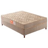 Cama Box Casal Colchao Espuma Paropas D33 Pasquale Base Crc Rustico Clean 138x188
