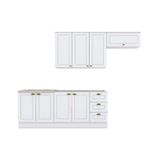 Cozinha Modulada Henn Americana 5 Pecas 2 Armarios 2 Balcoes 1 Complemento C5p15 Branco