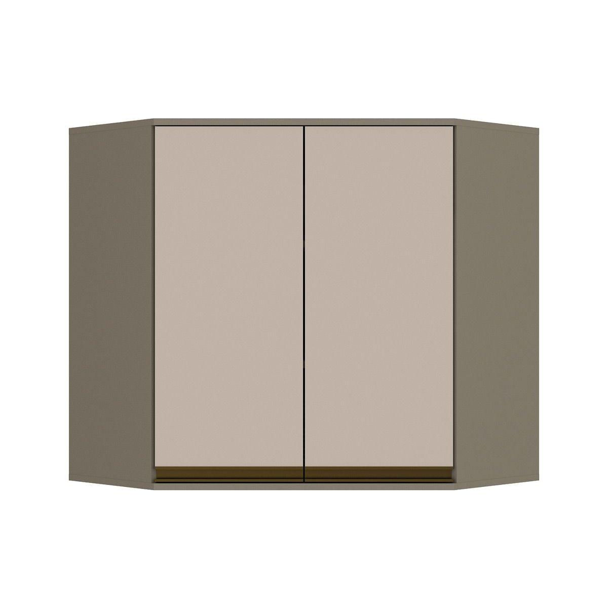 Modulo Cozinha Henn Connect Armario Canto Obliquo 2 Portas Duna Cristal