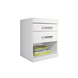 Mesa Cabeceira Infantil Havana C 2 Gavetas Branco Santos Andira