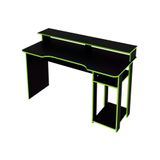 Mesa De Computador Solteiro Gamer Me4153 Preto Verde Tecno Mobili