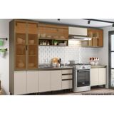 Cozinha Modulada Completa Connect 8 Pecas 4 Armarios 2 Balcoes 2 Complementos C8p10 Duna Cristal Henn