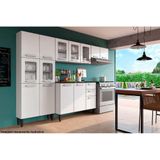 Cozinha Modulada Bertolini Gourmet 4 Pecas 2 Armarios 1 Balcao 1 Paneleiro C4p65 Branco